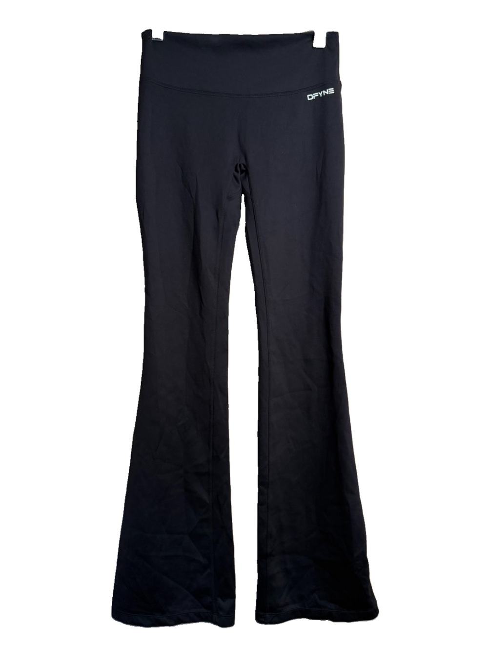 DFYNE Women’s Low Rise Flare Leggings Black Size Small S K21